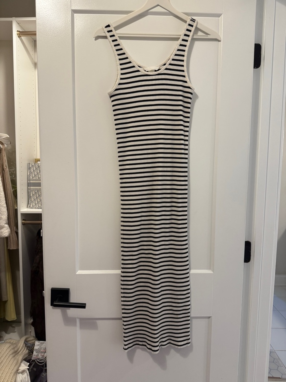 H&M striped ribbed dress